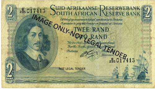 Two Rand note. G rissik. 1st Issue. Pick no: 105b