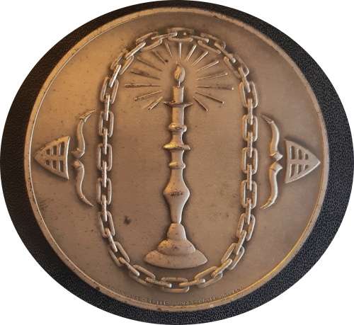 1938 Voortrekker Centenary: Burning Candle, Silver Medallion