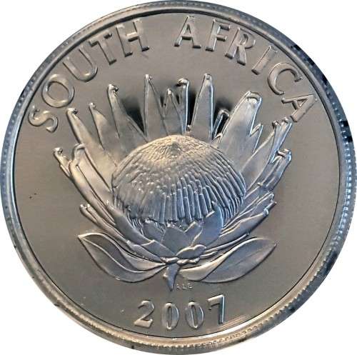 2007 Proof Silver Protea R1 In Blue Box with COA