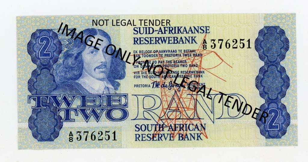 TW de Jongh R2 Note UNC. Pick 118a. A8/376251. No Security thread.