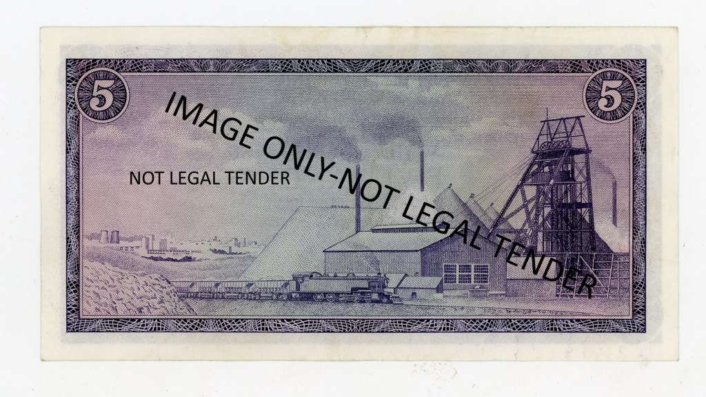 TW de Jongh R5 note. Pick 112c. F255/868641. Van Riebeek Watermark