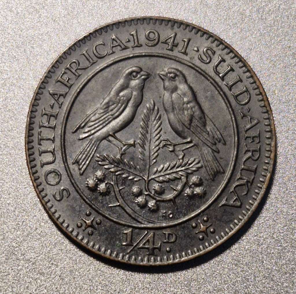 1941 Quarter Pennies x 2. One Brown, One almost Black. Low Mintage of only 91,160