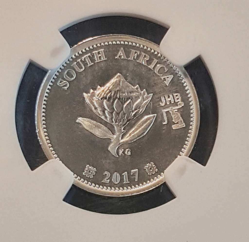 2017 Flypress 2.5 Cent, NGC PF69 Ultra Cameo, Heart Transplant, Durban Coin Show Mint Mark.