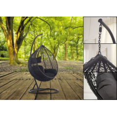 Patio hanging egg swing chair
