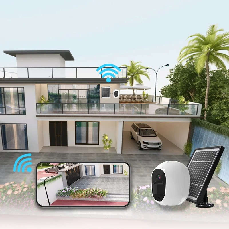 Solar Panel Battery Powered Tuya Smart 4G Security Camera