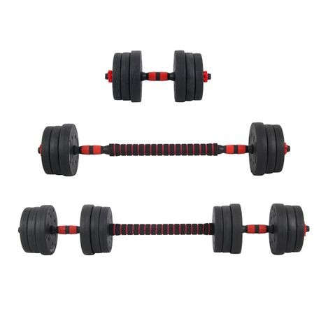 Adjustable Dumbbells Set With Extension Bar Conversion to Barbell - 20kg