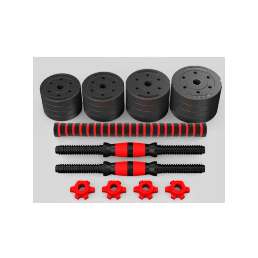 Adjustable Dumbbells Set With Extension Bar Conversion to Barbell - 20kg