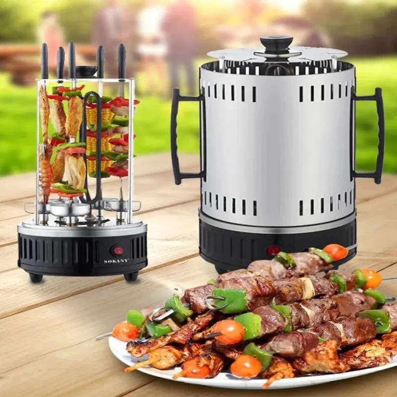 Electric Grills Automatic Rotating Skewer Machine Smokeless BBQ Grill