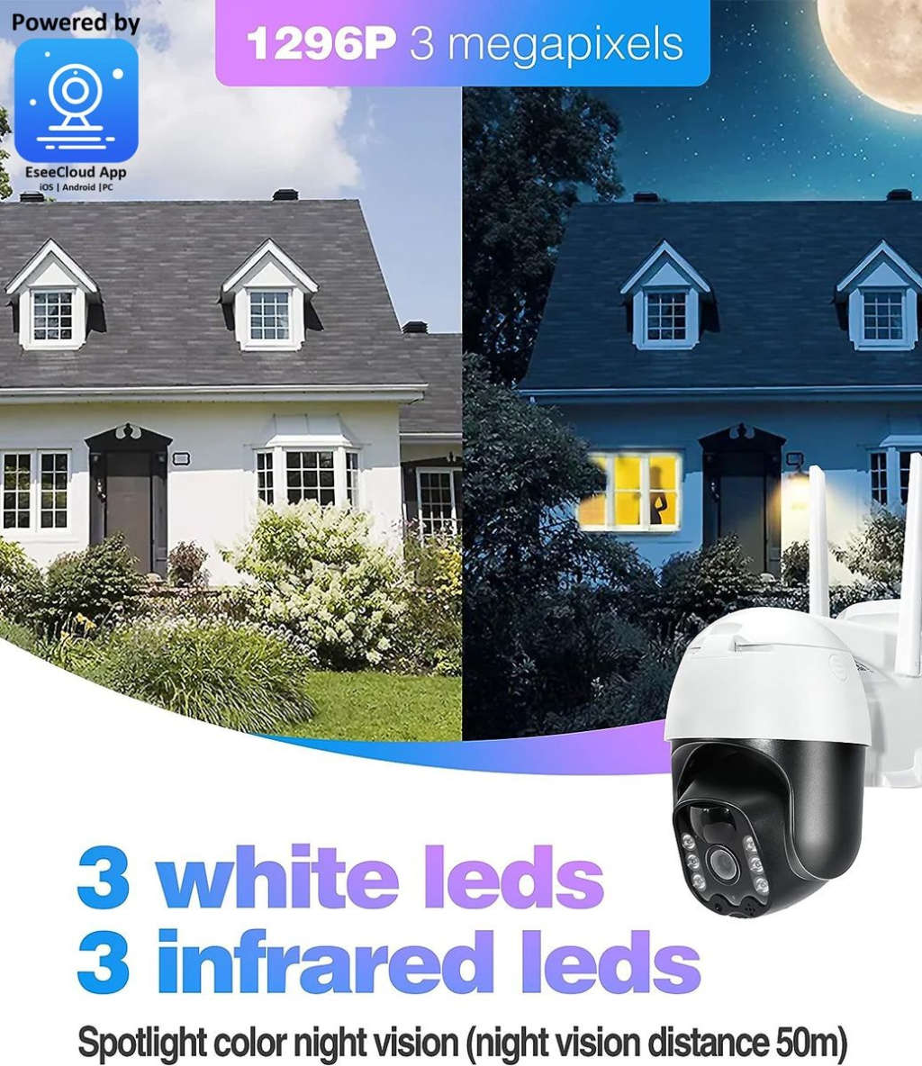 Solar Powered Smart Wi-Fi Wireless Security Camera