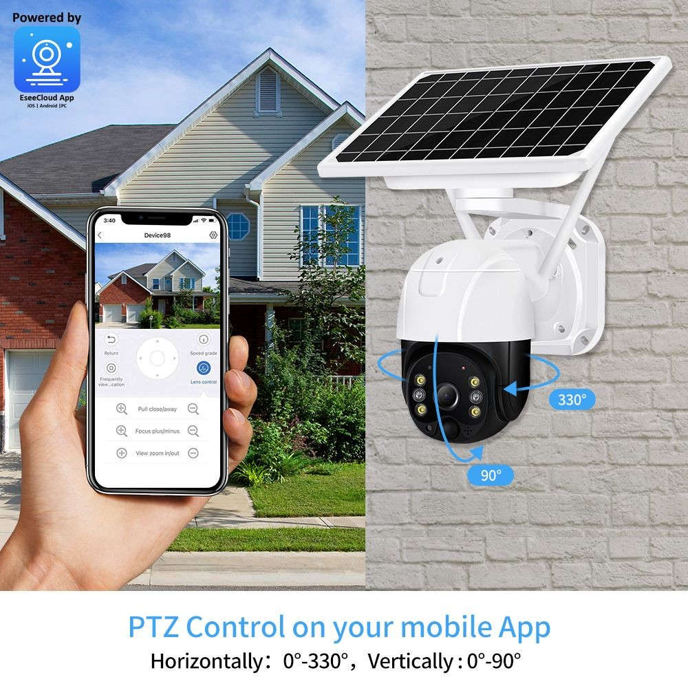 Solar Powered Smart Wi-Fi Wireless Security Camera