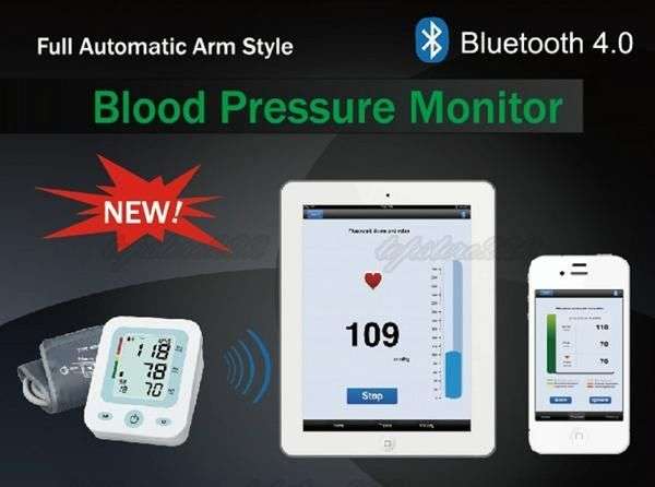 Fully Automatic Bluetooth Arm Style Digital Blood Pressure Monitor + Heart Rate Meter