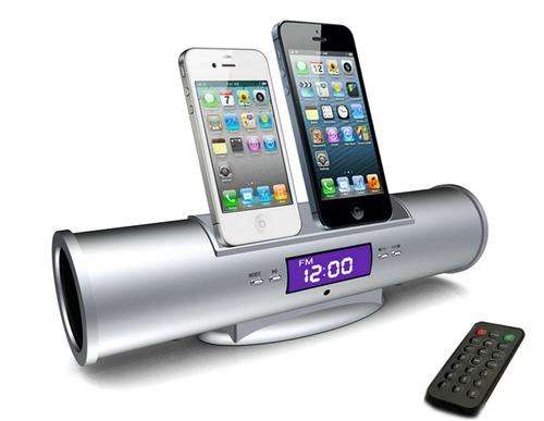 iMusic Portable Multi-Functional Dock Speaker System, iPod Dock, FM Radio, Alarm Clock, MP3, MP4