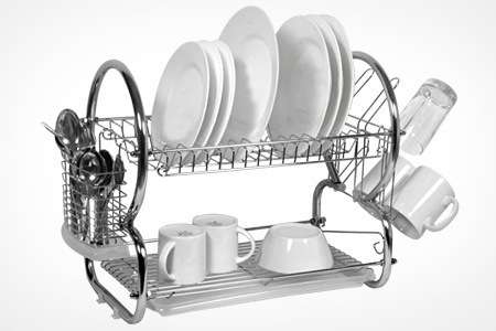 Two Tier Dish Rack (Chrome plated)