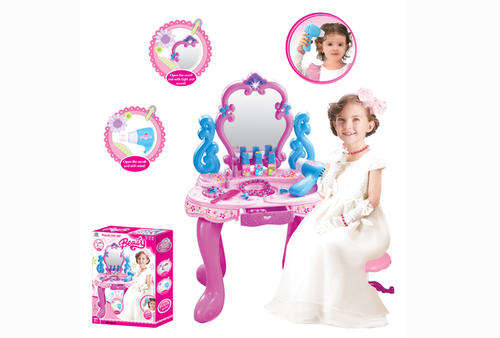 Girls Princess Style Dressing Table Play Set with Light