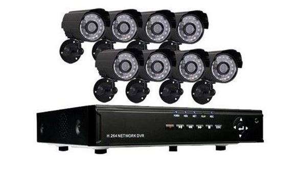 8 Channel CCTV Security System DVR Kit  (8ch) Cables, H.264 Real time DVR, 8 Infrared Cameras