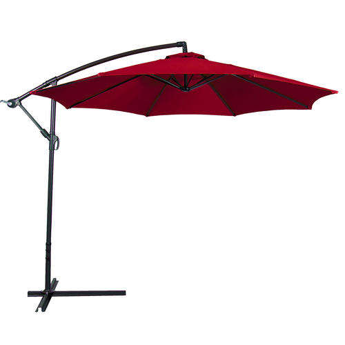 Hazlo 3m Outdoor Patio Cantilever Banana  Umbrella (Beige, Blue and Red)