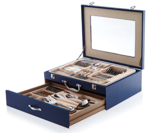 72 Piece Stainless Steel Cutlery Set with Wooden box Case
