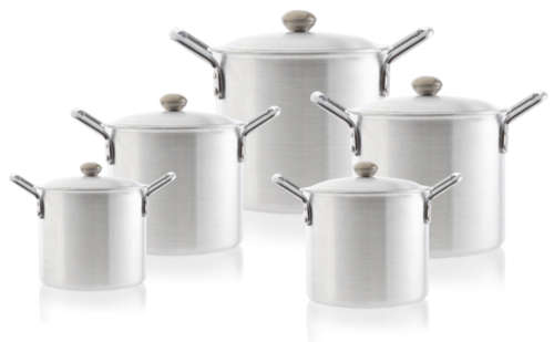 Rystel 10 Pieces Aluminum Cookware Stock Pot set
