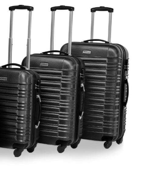 3 Piece ABS Trolley Luggage Bag Set , 20" 24" and 28"