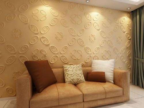 Paintable 3D Wall Panel Tiles - Curl- upwards