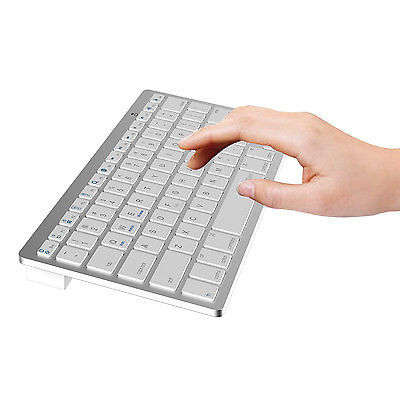 Ultraslim Wireless Bluetooth Keyboard for Laptops, Apple iPad, Galaxy, Note, Android and Computers