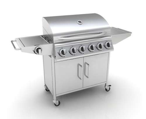 6 Burner Gas BBQ Braai Grill w/ Side Burner - Please Read