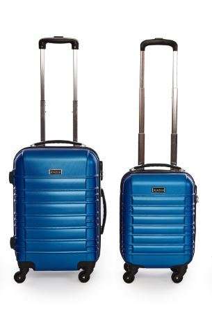 2 Piece ABS Trolley Luggage Bag Set , 16" and 20"