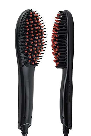Electric Fast Hair Straightener Brush Comb with LCD Display