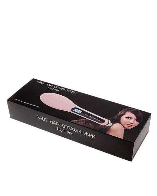 Electric Fast Hair Straightener Brush Comb with LCD Display