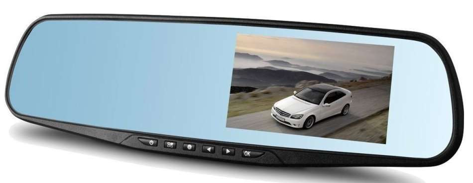 HD 4.3 inch Vehicle Rearview Parking Assist Camera with Mirror + Front Dash Camera