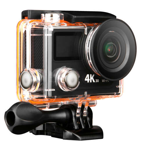 VR360 Dual Screen 4K Ultra HD Slim Waterproof Action Camera with Remote Control and WiFi
