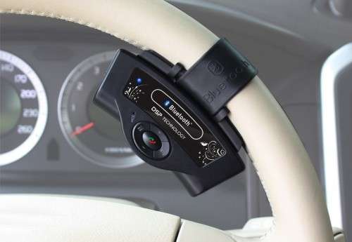 Car Steering Wheel HandsFree Car Kit w/ Speaker Charger and Bluetooth [Second hand]