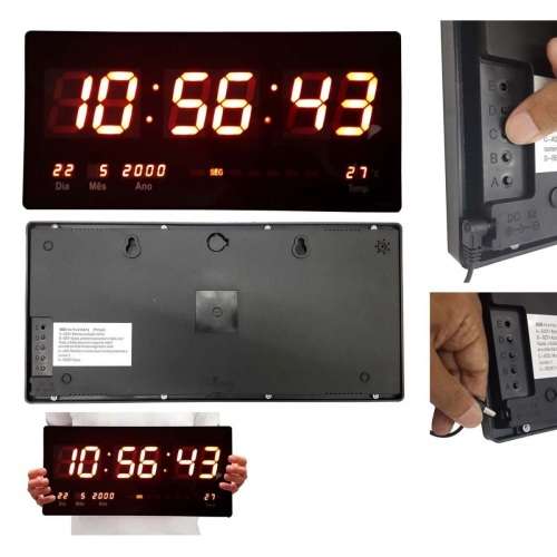 Large Display Digital LED Clock