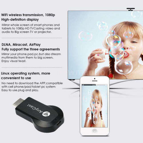 AnyCast M2 Plus Wireless WiFi Display Receiver Streaming Device for TV