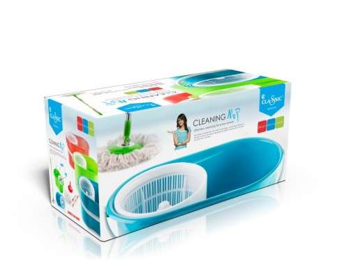 360 Rotating Spin Mop + Cleaner Bucket + Microfiber Head