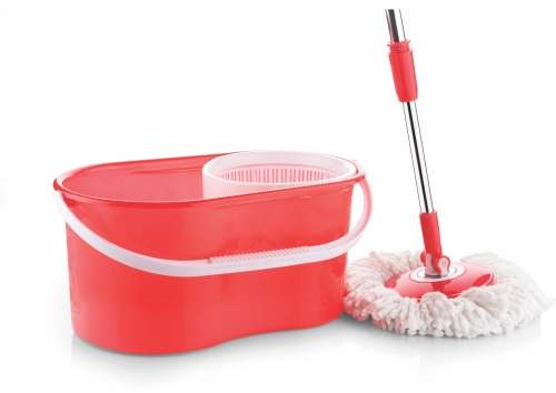 360 Rotating Spin Mop + Cleaner Bucket + Microfiber Head