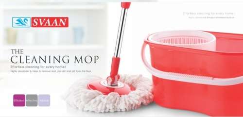 360 Rotating Spin Mop + Cleaner Bucket + Microfiber Head