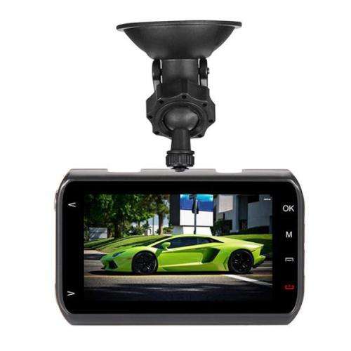 Dual Lens Full HD Car Dash Camera Video Recorder DVR with Motion Detection