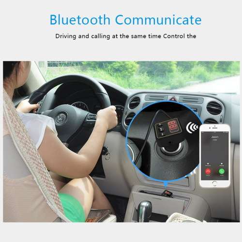 Wireless Audio Receiver MP3 Adapter with FM Transmitter and Charge Function