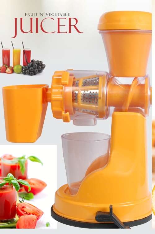 Manual Fruit Juicer - Vegetable Juicer Extractor with Waste Cup