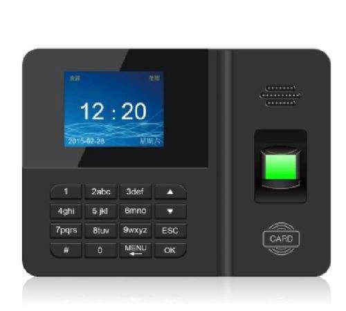 Fingerprint Employee Time Attendance Machine(TCP/IP/U-Disk,RFID Card,Backup Battery)-Black(Second ha