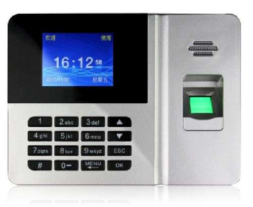 Fingerprint Employee Time Attendance Machine(TCP/IP/U-Disk,RFID Card,Backup Battery)-Black(Second ha