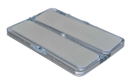 Aluminium Folding Table with Two Benches for Garden, Camping, Picnics, Fishing