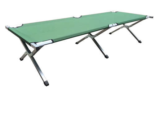 Large Camping Stretcher Bed with Carry Bag  - GREEN [Second Hand]