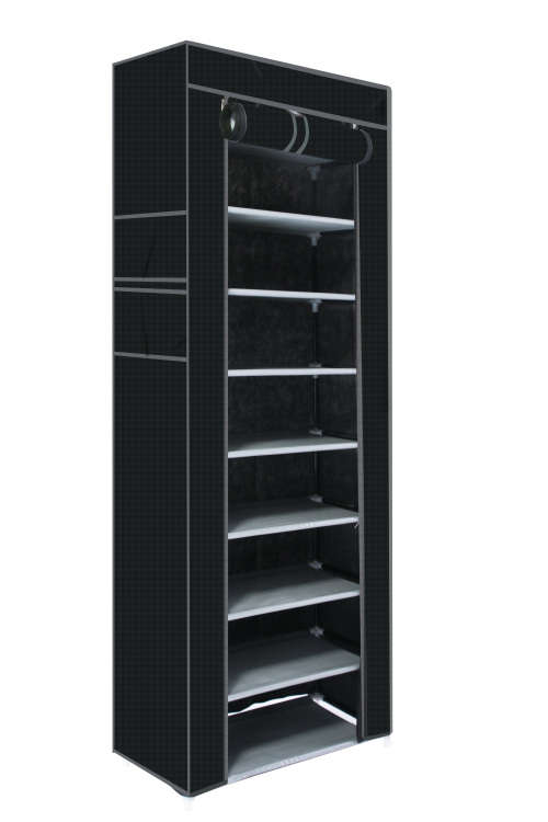 Hazlo 9 Layer Shoe Storage Rack Organizer with Canvas Cover