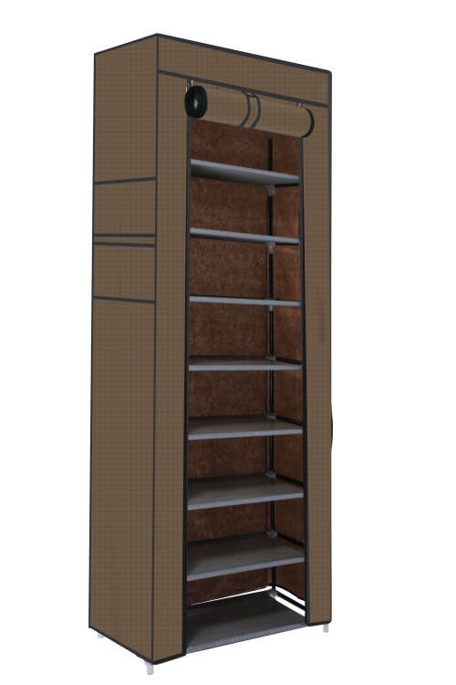 Hazlo 9 Layer Shoe Storage Rack Organizer with Canvas Cover