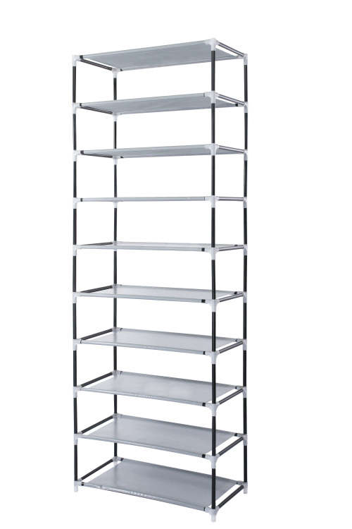 Hazlo 9 Layer Shoe Storage Rack Organizer with Canvas Cover