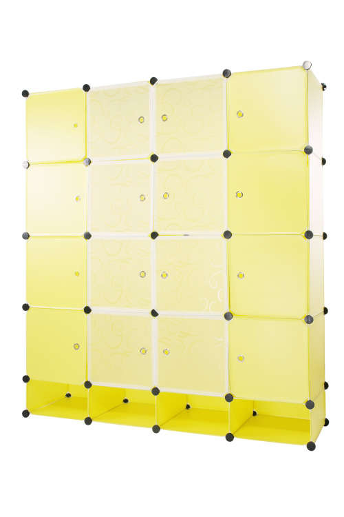 Hazlo Large DIY Cubical Wardrobe Closet Cupboard with Shoe Compartment  - Pink