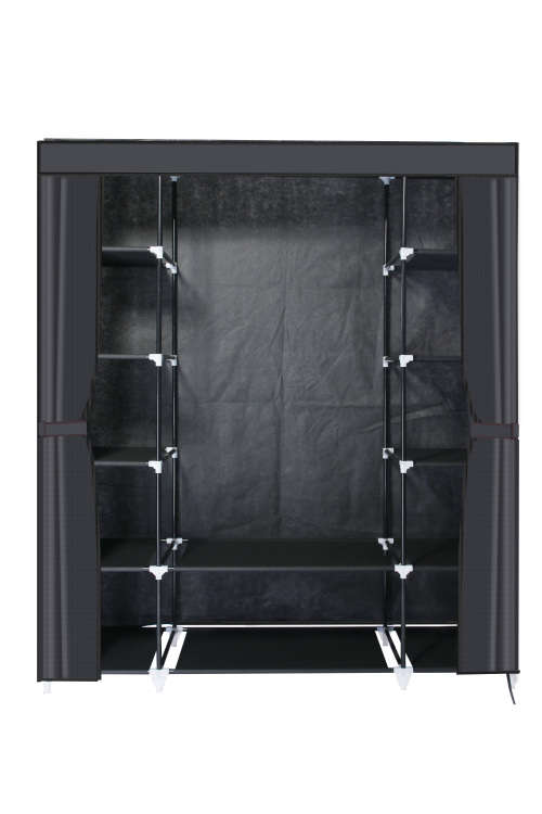 Hazlo Large Multi Compartment Fabric Wardrobe Closet (Clothes Storage)