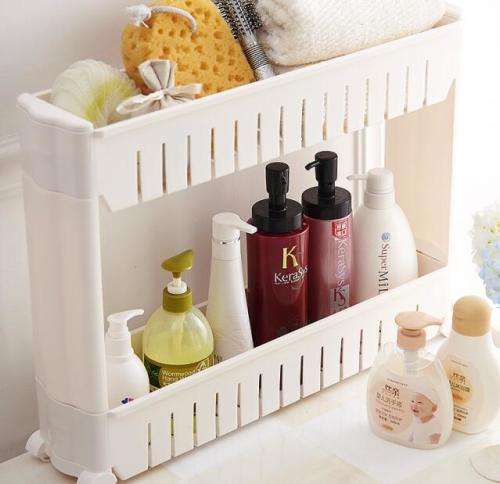 4 Tiers Slide Out Kitchen Bathroom Tower Storage Rack Holder  [Second Hand]